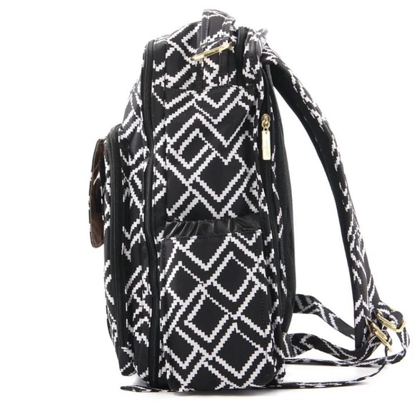 JUJUBE Be Right Back Diaper Bag Backpack - My Empress Black & White - Picture 3 of 16